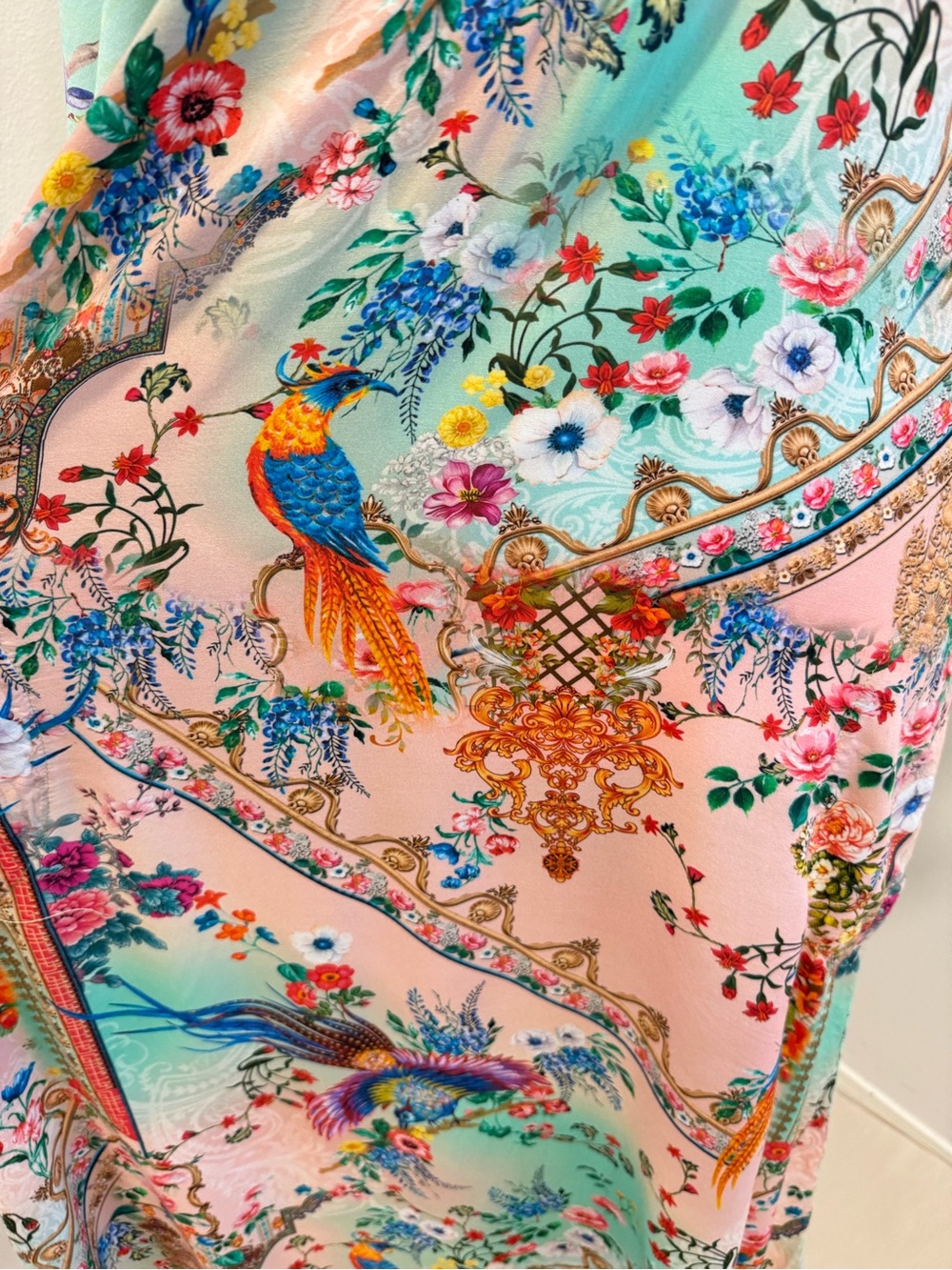 Lulalife Floral Whimsical Boho Artsy Midi Tunic Dress L - Picture 5 of 8